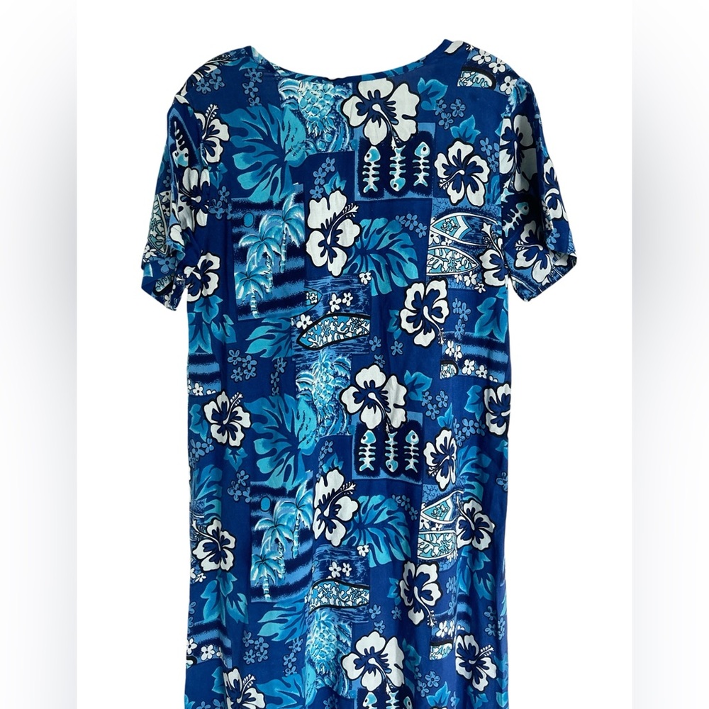 Dee Dee’s Hawaiian Dress Mumu Housedress Small Vi… - image 7